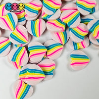 Hearts Pink Rainbow Stripe Fimo Slices Fake Sprinkles Valentine Decoden Funfetti 5/10 Mm Playcode3