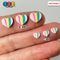 Hearts Pink Rainbow Stripe Fimo Slices Fake Sprinkles Valentine Decoden Funfetti 5/10 Mm Playcode3