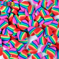 Hearts Rainbow Stripe Fimo Slices Fake Sprinkles Valentine Decoden Funfetti 10 Mm Playcode3 Llc