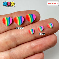 Hearts Rainbow Stripe Fimo Slices Fake Sprinkles Valentine Decoden Funfetti 5/10 Mm Sprinkle