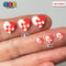 Hearts Red White Checker Plaid Fimo Slices Fake Sprinkles Valentine Decoden Funfetti 5/10 Mm