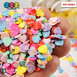Hearts With Love Fake Sprinkles Fimo Mixed Colors Bake Confetti Valentines Funfetti Sprinkle