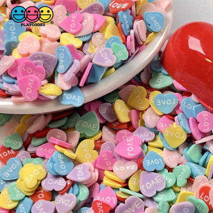Hearts With Love Fake Sprinkles Fimo Mixed Colors Bake Confetti Valentines Funfetti Sprinkle