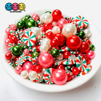 5/10Mm Holiday Christmas Acrylic Beads Peppermint Fake Clay Sprinkles Decoden Fimo Jimmies Sprinkle