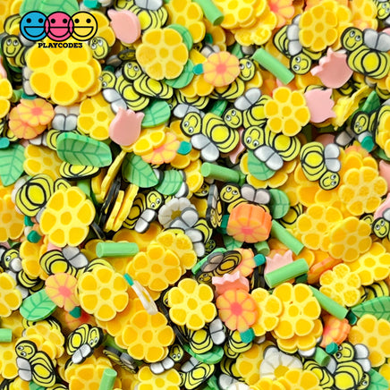 Honey Comb Bee Patch Flower Fimo Mix Fake Sprinkles Bees Kawaii Confetti Funfetti 20 Grams Sprinkle