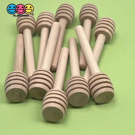 Honey Dipper Stick Natural Wood Mini Wand Woodcraft Party Favor 10Pcs