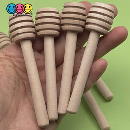Honey Dipper Stick Natural Wood Mini Wand Woodcraft Party Favor 10Pcs