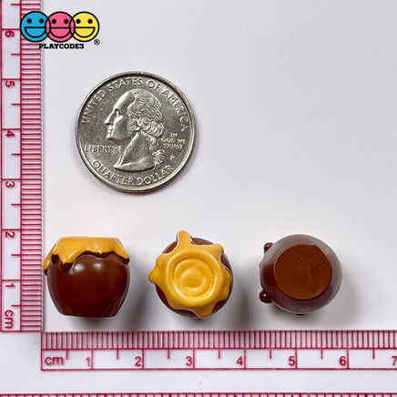 Honey Jug Overflow Brown Jar Mini Charm Cabochons 10 Pcs
