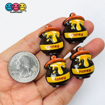 Honey Pot Charms with Drip Dangle Pendant Craft Supply 10pcs - Fake Food