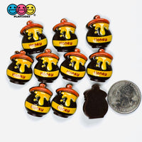Honey Pot Charms with Drip Dangle Pendant Craft Supply 10pcs - Fake Food