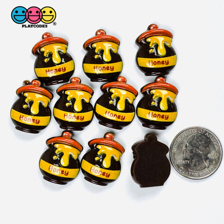 Honey Pot Charms with Drip Dangle Pendant Craft Supply 10pcs - Fake Food
