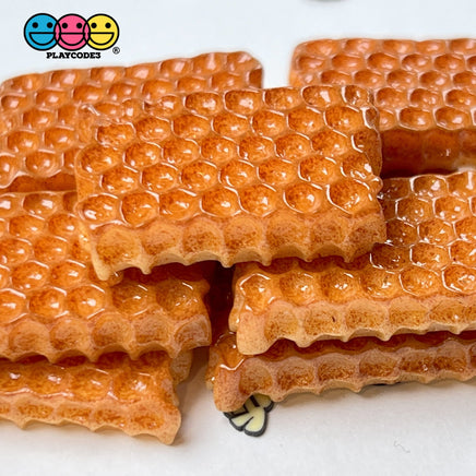 Honeycomb Flatback Charms Mini Charm Fake Food Honey Cabochons Decoden 10 Pcs