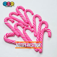 Hot Pink Peppermint Candy Cane Christmas Holiday Cabochons Decoden Charm 10 pcs PLAYCODE3 LLC Charm
