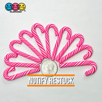 Hot Pink Peppermint Candy Cane Christmas Holiday Cabochons Decoden Charm 10 pcs PLAYCODE3 LLC Charm