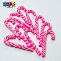 Hot Pink Peppermint Candy Cane Christmas Holiday Cabochons Decoden Charm 10 pcs PLAYCODE3 LLC Charm