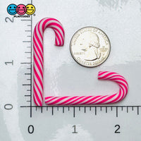 Hot Pink Peppermint Candy Cane Christmas Holiday Cabochons Decoden Charm 10 pcs PLAYCODE3 LLC Charm