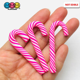 Hot Pink Peppermint Candy Cane Christmas Holiday Cabochons Decoden Charm 10 pcs PLAYCODE3 LLC Charm