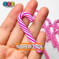 Hot Pink Peppermint Candy Cane Christmas Holiday Cabochons Decoden Charm 10 pcs PLAYCODE3 LLC Charm