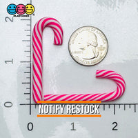 Hot Pink Peppermint Candy Cane Christmas Holiday Cabochons Decoden Charm 10 pcs PLAYCODE3 LLC Charm