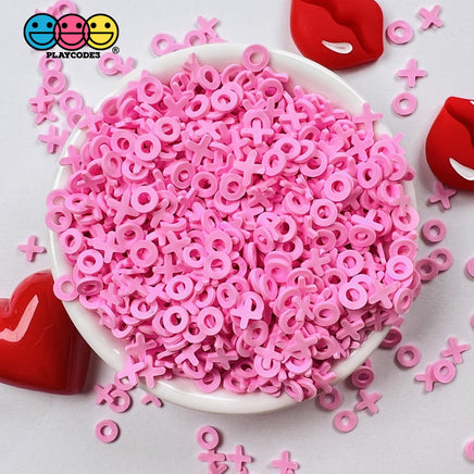 Hugs And Kisses Fake Sprinkles Fimo Red Pink Mixed Colors Bake Confetti Valentines Day Funfetti