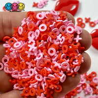 Hugs And Kisses Fake Sprinkles Fimo Red Pink Mixed Colors Bake Confetti Valentines Day Funfetti