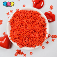 Hugs And Kisses Fake Sprinkles Fimo Red Pink Mixed Colors Bake Confetti Valentines Day Funfetti