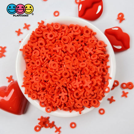 Hugs And Kisses Fake Sprinkles Fimo Red Pink Mixed Colors Bake Confetti Valentines Day Funfetti