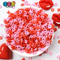 Hugs And Kisses Fake Sprinkles Fimo Red Pink Mixed Colors Bake Confetti Valentines Day Funfetti