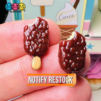 Ice Cream Bar Chocolate Covered Tiny With Bite Charms Fake Dessert Mini Cabochons Decoden 10 Pcs