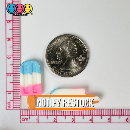Ice Cream Bar Mini Pink White Blue Charms Fake Dessert Summer Cabochons Decoden 10 Pcs Playcode3 Llc