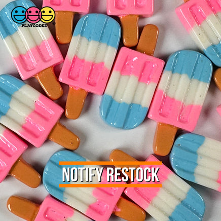 Ice Cream Bar Mini Pink White Blue Charms Fake Dessert Summer Cabochons Decoden 10 Pcs Playcode3 Llc