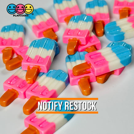 Ice Cream Bar Mini Pink White Blue Charms Fake Dessert Summer Cabochons Decoden 10 Pcs Playcode3 Llc