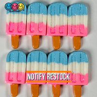 Ice Cream Bar Mini Pink White Blue Charms Fake Dessert Summer Cabochons Decoden 10 Pcs Playcode3 Llc