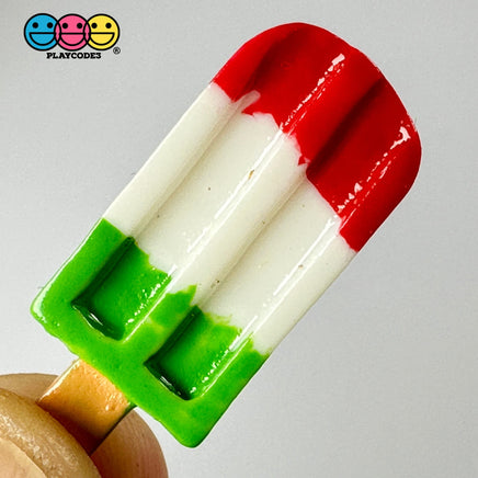 Ice Cream Bar Mini Red White Green Charms Fake Dessert Christmas Cabochons Decoden 10 Pcs Playcode3