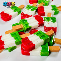 Ice Cream Bar Mini Red White Green Charms Fake Dessert Christmas Cabochons Decoden 10 Pcs Playcode3
