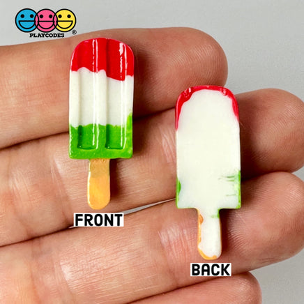 Ice Cream Bar Mini Red White Green Charms Fake Dessert Christmas Cabochons Decoden 10 Pcs Playcode3