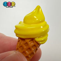 Small Mango Ice Cream Cone Fake Food Flatback Cabochons Decoden Charm 10 Pcs