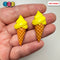 Small Mango Ice Cream Cone Fake Food Flatback Cabochons Decoden Charm 10 Pcs