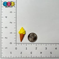 Small Mango Ice Cream Cone Fake Food Flatback Cabochons Decoden Charm 10 Pcs