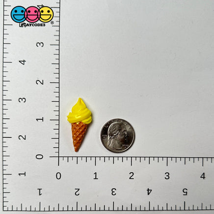 Small Mango Ice Cream Cone Fake Food Flatback Cabochons Decoden Charm 10 Pcs