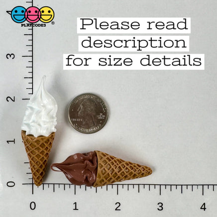 Ice Cream Cone Mini Chocolate Mango Matcha Strawberry Fake Food Cabochons Decoden Charm 5 Pcs