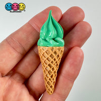 Ice Cream Cone Mini Chocolate Mango Matcha Strawberry Fake Food Cabochons Decoden Charm 5 Pcs