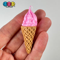 Ice Cream Cone Mini Chocolate Mango Matcha Strawberry Fake Food Cabochons Decoden Charm 5 Pcs