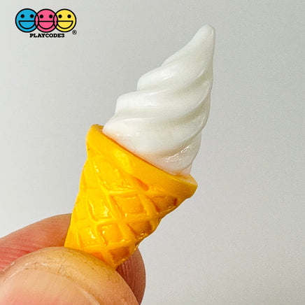 Ice Cream Cone Small Miniature 10/12 Pcs Multicolor 3D Fake Food Cabochons Decoden Charm Playcode3