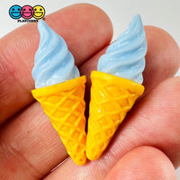 Ice Cream Cone Small Miniature 10/12 Pcs Multicolor 3D Fake Food Cabochons Decoden Charm Playcode3