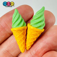Ice Cream Cone Small Miniature 10/12 Pcs Multicolor 3D Fake Food Cabochons Decoden Charm Playcode3