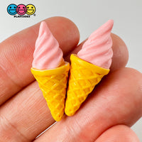 Ice Cream Cone Small Miniature 10/12 Pcs Multicolor 3D Fake Food Cabochons Decoden Charm Playcode3