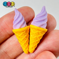 Ice Cream Cone Small Miniature 10/12 Pcs Multicolor 3D Fake Food Cabochons Decoden Charm Playcode3