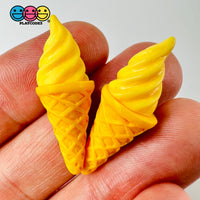 Ice Cream Cone Small Miniature 10/12 Pcs Multicolor 3D Fake Food Cabochons Decoden Charm Playcode3