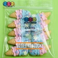 Ice Cream Kawaii Flat Back Charms (10 Pcs)